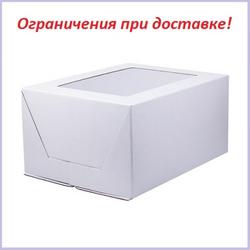 Коробка для торта 30х40х20 см. Бел/окно конверт 1
