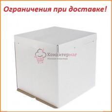 Коробка для торта 40х40х35 см. Белая 3 ч.