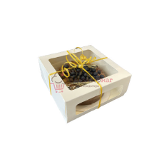 Коробка для торта 26х26х10 см. 2 окна цельносборная CakeWW