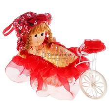Корзина декоративная Девочка на велосипеде