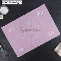 Коврик для выпечки 64х45 см. с разметкой Эрме 1