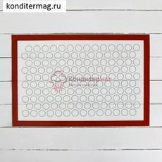 Коврик силиконовый Макаронс 40х60 см. 140 ячеек 3 см.