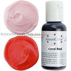 Краситель гелевый AmeriColor Коралл (Coral Red) 21 г. 0201