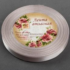 Лента атласная №172 Серая светлая 1 см.х23 м.