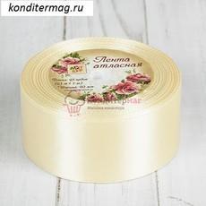 Лента атласная №02 Молочная 4 см.х23 м.