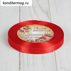 Лента атласная №26 красная 1 см.х23 м. 1