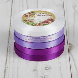 Лента атласная спектр Фиолетовый 1 см.х23 м. 5 шт. 1