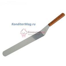 Лопатка кондитерская 46х4,5 см. изогнутая нерж. сталь