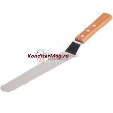 Лопатка кондитерская 33х3,5 см. изогнутая