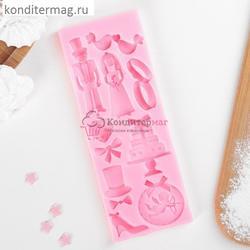 Молд силиконовый Свадьба 16х6 см. 1