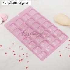 Форма для шоколада Алфавит Английский17х10 см.