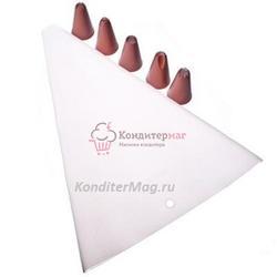 Насадки кондитерские 5 шт. мешок силиконовый Vetta 856-034 1