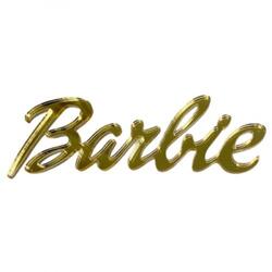 Топпер декоративный Надпись "Barbie" Золото 11х4 см 1