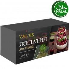 Желатин листовой говяжий Халяль Valde 50 г. 180+ bloom 10 шт.