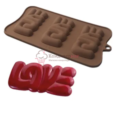 Форма для шоколада Плитка LOVE силикон