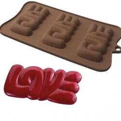 Форма для шоколада Плитка LOVE силикон 1