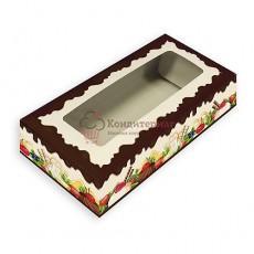 Коробка для сладостей 21х10х5 см. Яркий десерт
