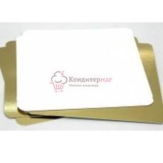 Подложка под торт усиленная 1,5 мм. 40х60 см. зол/бел.