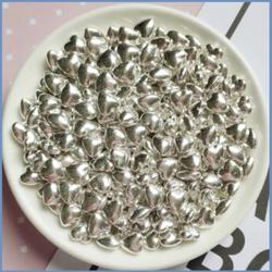 Сердечки шоколадные 0,9 см. серебро 50 г. Ambrosio 1