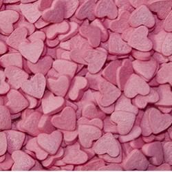 Посыпка сахарная Сердечки розовые мини 100 г. 1