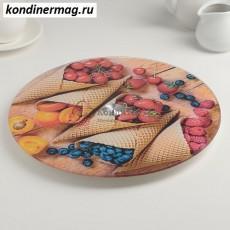 Поворотный столик для торта 28 см. Вафельный рожок стекло