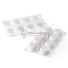 Форма силиконовая Камень круглый 6,5х3 см. 8 ячеек