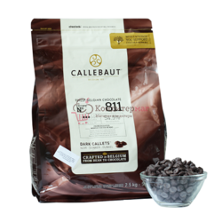 Шоколад темный 53,8% какао в галетах Barry Callebaut 250 г. 1
