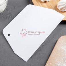 Шпатель кондитерский 19х12,5 см. Трапеция пластик