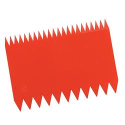 Шпатель 11х8 см. Гребенка красный пластик 28286 1