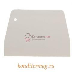 Шпатель кондитерский 10х7,5 см. Трапеция пластик 1