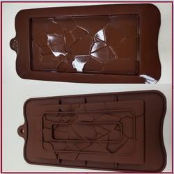 Форма для шоколада Плитка Осколки 8х15 см. силикон 1