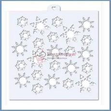 Трафарет кондитерский Снежинки 14х14 см.  Любимова
