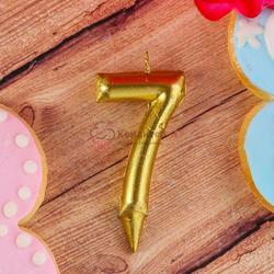 Свеча для торта Цифра 7 Золото 6 см. 1