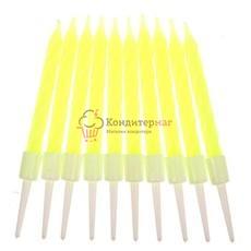 Свеча для торта Лимонные 6 см. 10 шт.