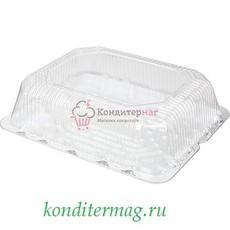 Упаковка для торта на 5 кг. 40х30x14 см. Прямоугольная прозрачная Комус