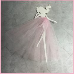 Топпер Принцессы юбка сетка 8х18 см. микс пластик 2