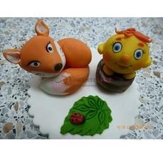 Фигурка сахарная Колобок и Лиса 8х3 см.