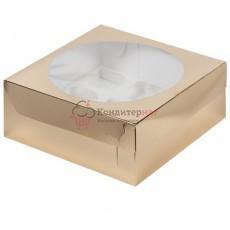 Коробка 9 ячеек 23,5х23,5х10 см. Зол/окно
