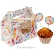 Коробка 2 ячейки 16х10х8 см. Для вдохновения с топперами