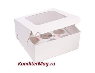 Упаковка для 9 капкейков 24х24х10 см. белая 90100о 1