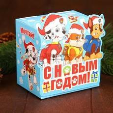 Упаковка для сладостей 11х11х8 см. С Новым годом!