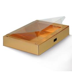 Коробка для сладостей 14х9х3 см. Золото окно пвх 1