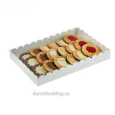 Коробка для пряников 23,5х30х3 см. Белая пл/крышка 2554391