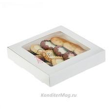 Коробка для пряников 16х16х3 см. Белая