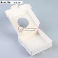 Коробка для пряников 10х10х3 см. Белла с окошком