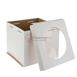 Упаковка для торта 5-6 кг. 40х40х35 см. окно 3 части 56бо 1