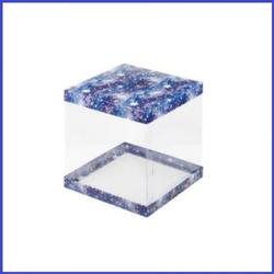 Коробка для торта Кристалл 26х26х18 см. Звездное небо 1