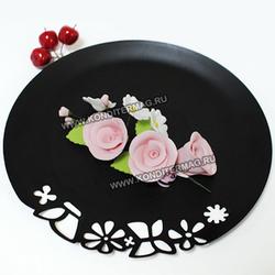 Украшение сахарное Букет Розы розовые 8087 1