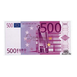 Вафельная картинка Евро (500 €) 1 шт. 1