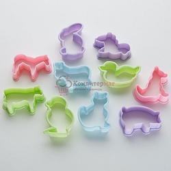 Формочка для печенья Зоопарк 5,5х3 см. 10 шт. пластик Webber 1